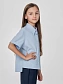 Рубашка укороченная с декоративными пуговицами в цвете: Голубой Ole! Twice - фото 5