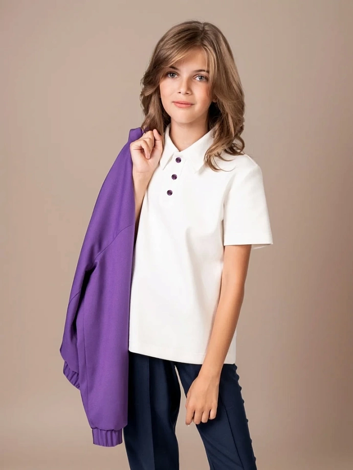 Поло с коротким рукавом унисекс в цвете: Белый Ole! Twice - фото 6