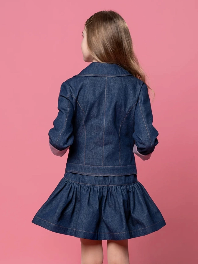 Жакет джинсовый косуха в цвете: Темно-синий Ole! Twice - фото 3