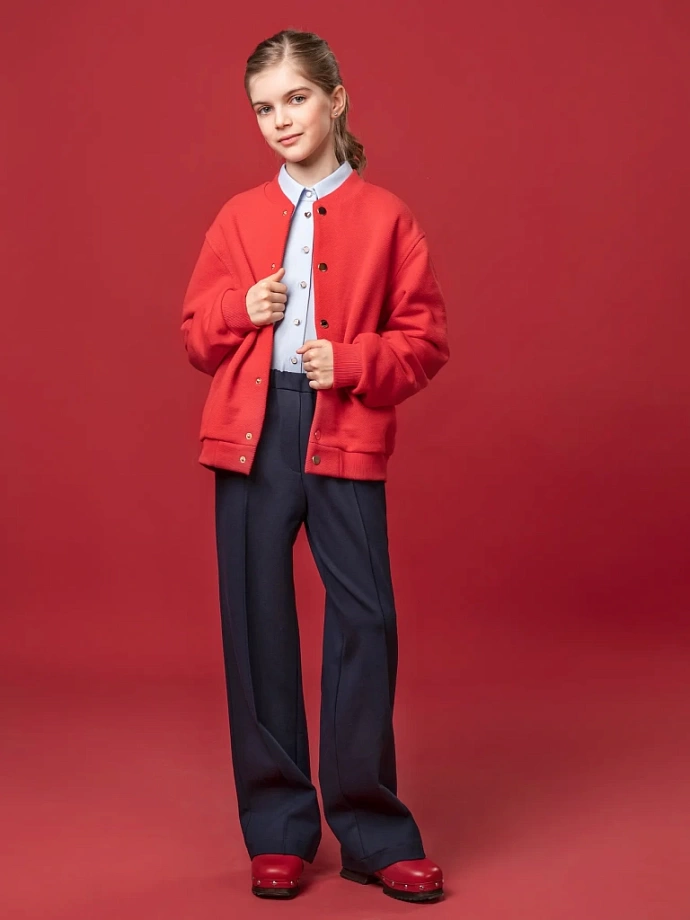 Брюки прямые из трикотажа "джерси" в цвете: Синий Ole! Twice - фото 4