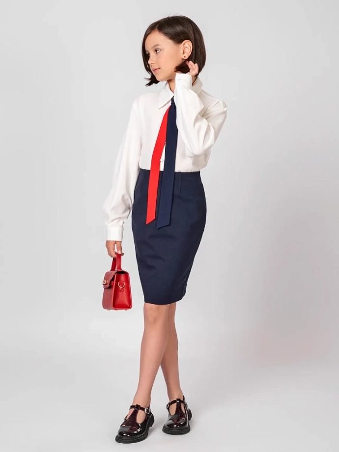 Юбка-карандаш из трикотажа "джерси" в цвете: Синий Ole! Twice - фото 6