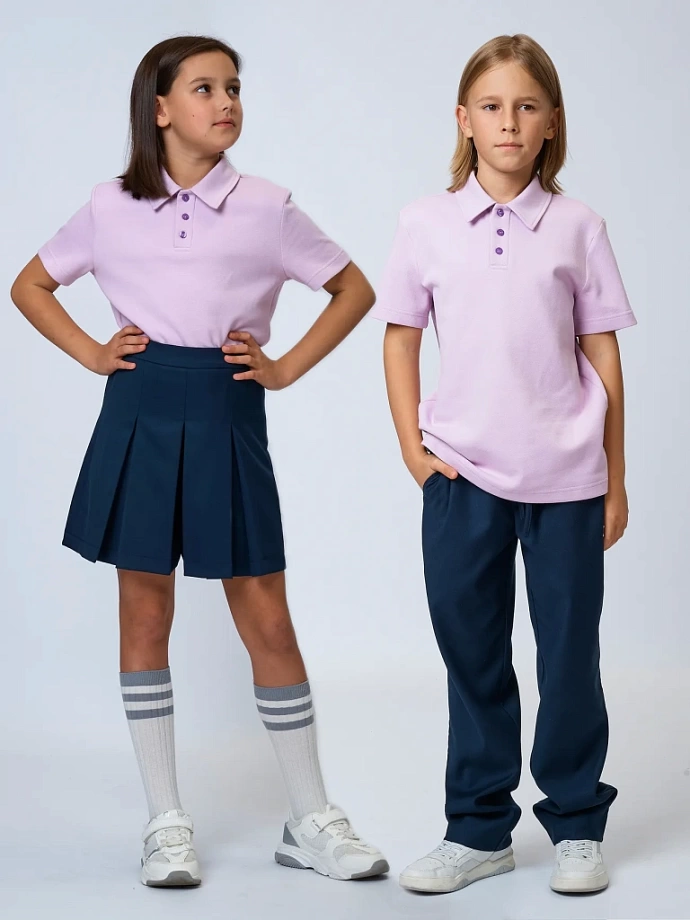 Поло с коротким рукавом унисекс в цвете: Светло-фиолетовый Ole! Twice - фото 1