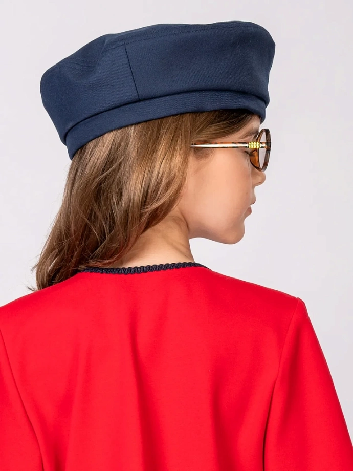 Берет из костюмной ткани в цвете: Синий Ole! Twice - фото 2