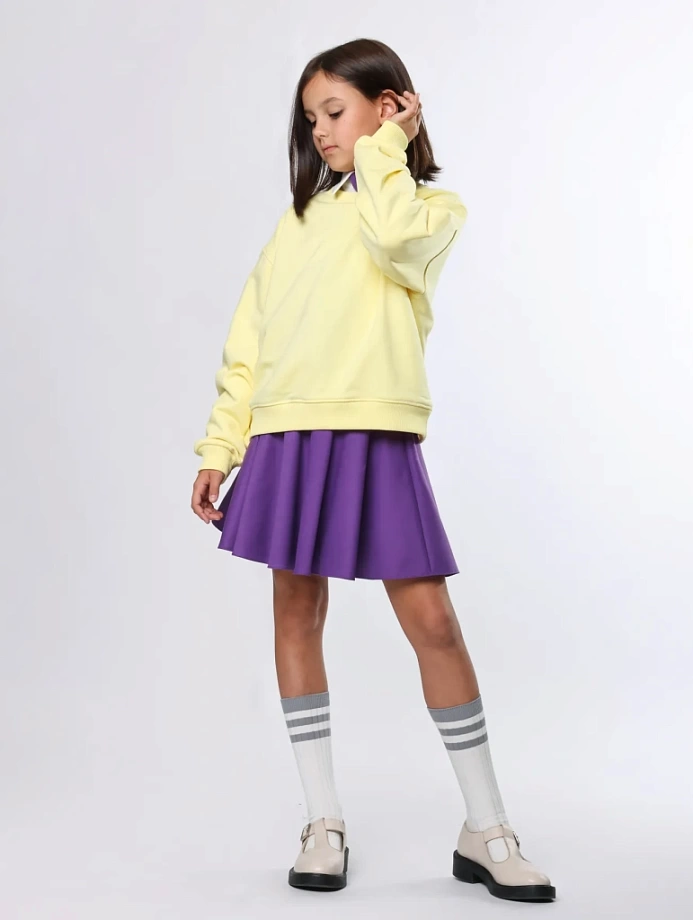 Юбка-солнце на кокетке в цвете: Фиолетовый Ole! Twice - фото 4