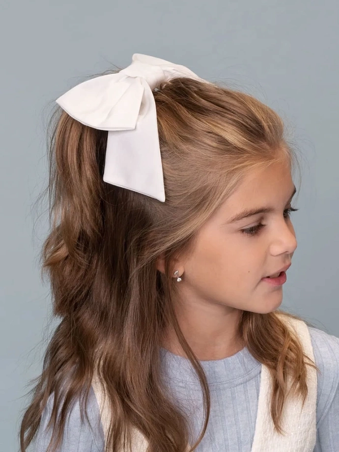 Заколка-бант в цвете: Молочный Ole! Twice - фото 5