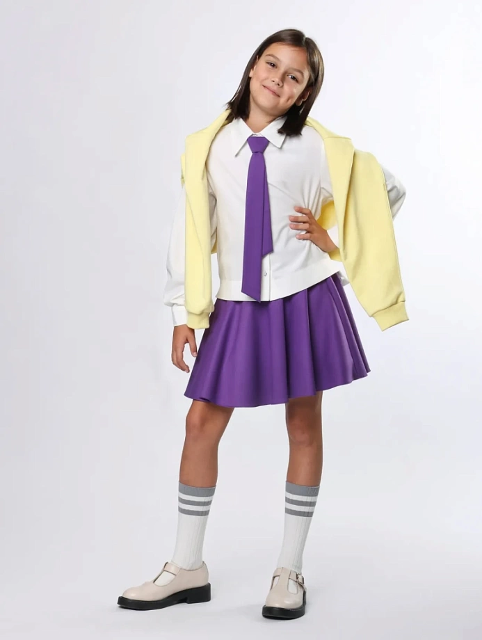 Юбка-солнце на кокетке в цвете: Фиолетовый Ole! Twice - фото 3