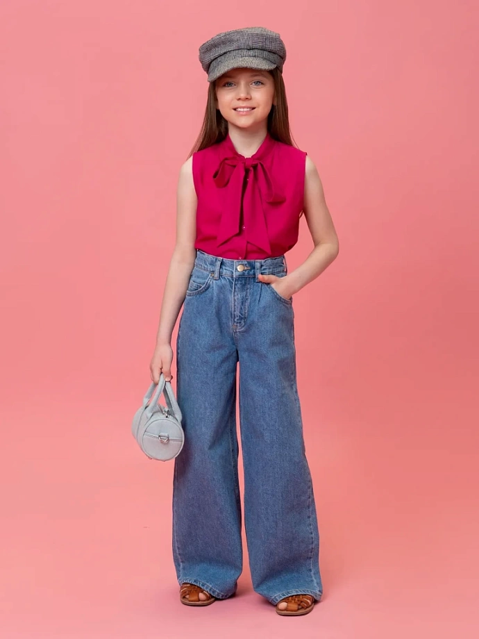 Блуза с бантом, без рукавов в цвете: Фуксия Ole! Twice - фото 8