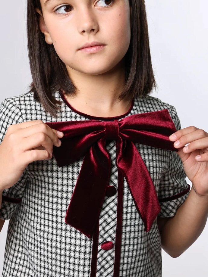 Комплект жакет с коротким рукавом и юбка в цвете: Серо-черный Ole! Twice - фото 3