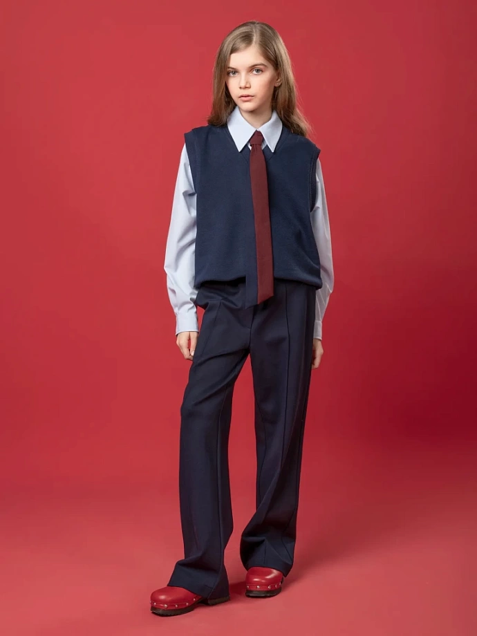 Брюки прямые из трикотажа "джерси" в цвете: Синий Ole! Twice - фото 6