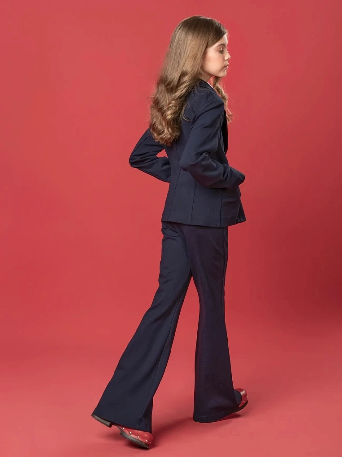 Брюки клеш из трикотажа "джерси" в цвете: Синий Ole! Twice - фото 7