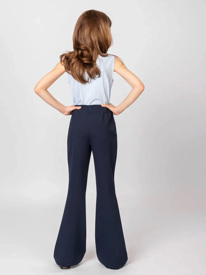 Брюки клеш из трикотажа "джерси" в цвете: Синий Ole! Twice - фото 8