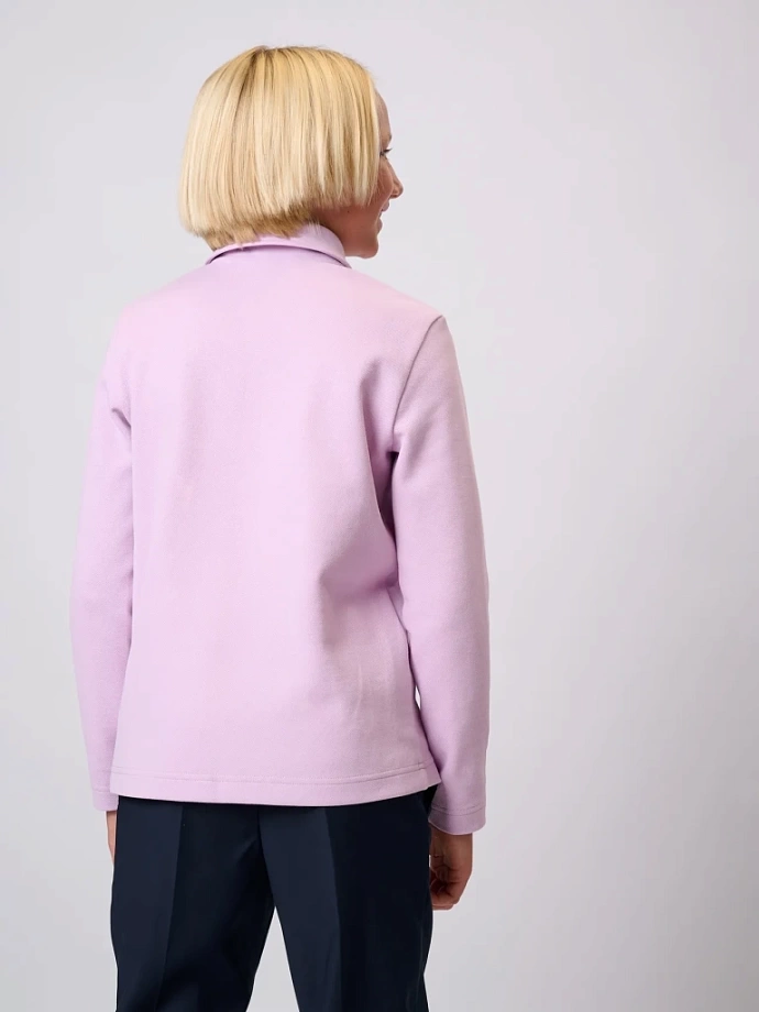 Поло с длинным рукавом унисекс в цвете: Светло-фиолетовый Ole! Twice - фото 2