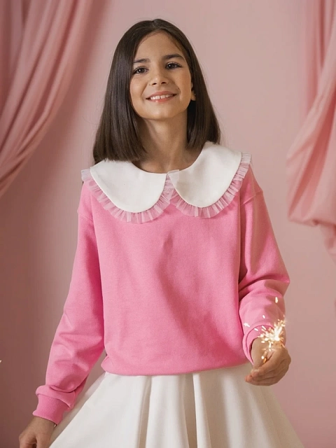 Свитшот с белым воротником