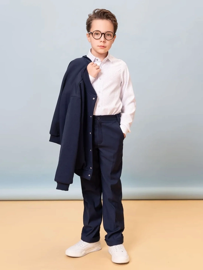 Брюки базовые в цвете: Синий Ole! Twice - фото 3