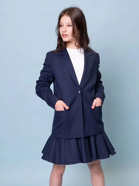 Жакет-пиджак прямого кроя