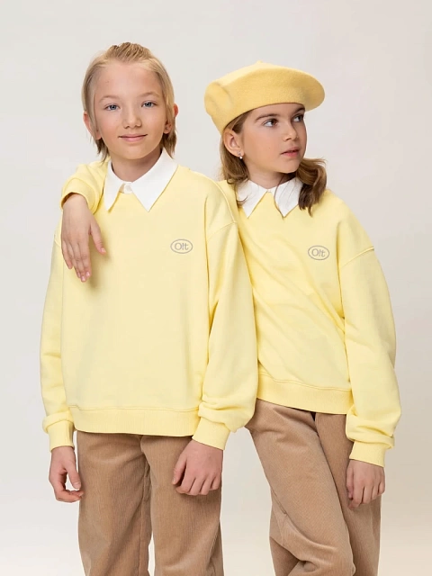 Свитшот со съемным воротником