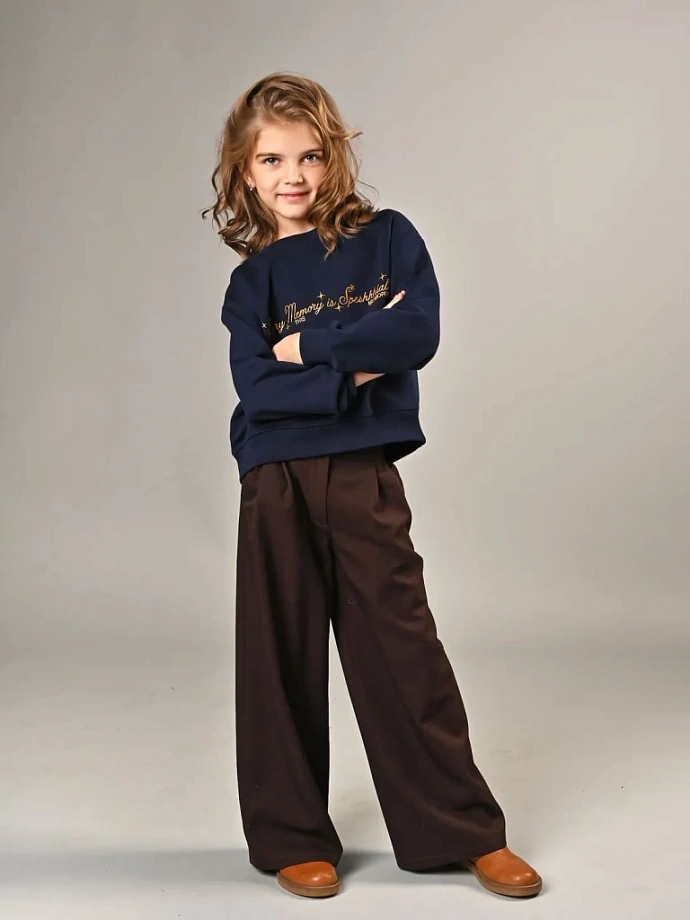 Брюки школьные широкие (палаццо) в цвете:  Ole! Twice - фото 6