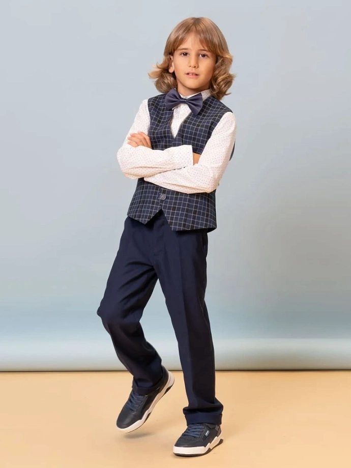 Жилет классический в цвете: Темно-синий Ole! Twice - фото 4