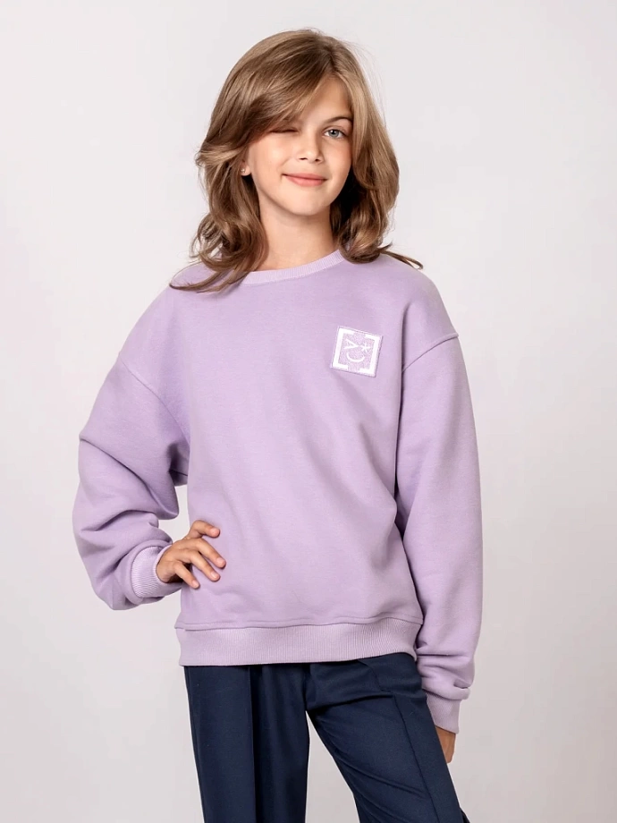 Свитшот базовый с Шевроном в цвете: Светло-фиолетовый Ole! Twice - фото 9