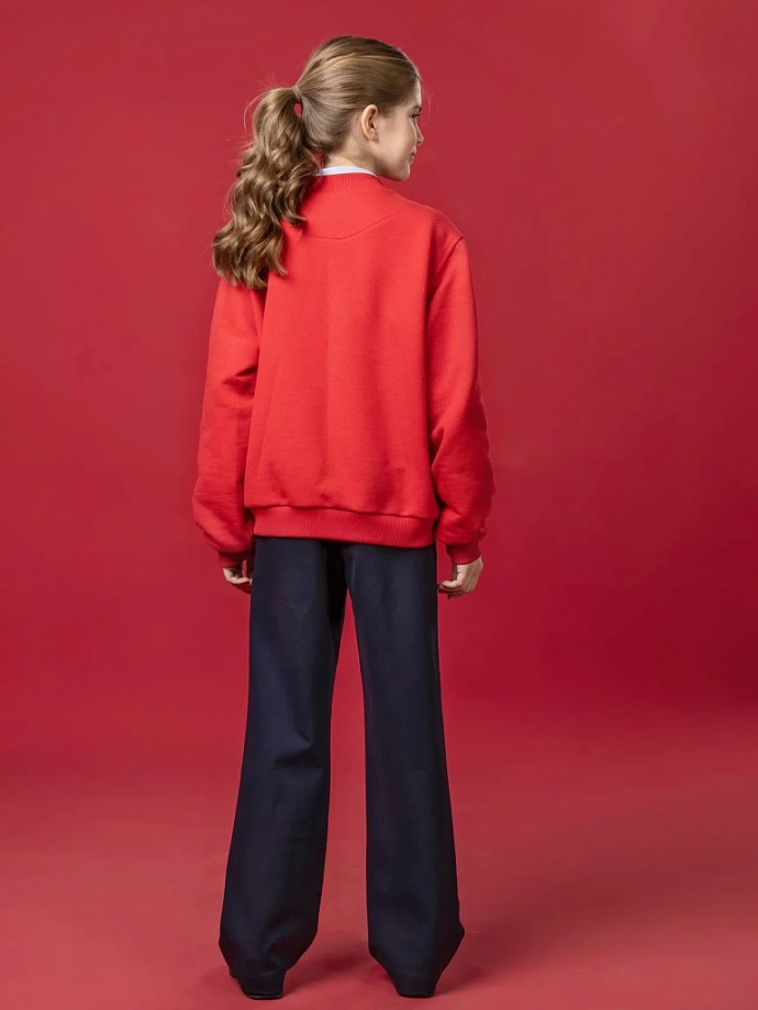 Брюки прямые из трикотажа "джерси" в цвете: Синий Ole! Twice - фото 2