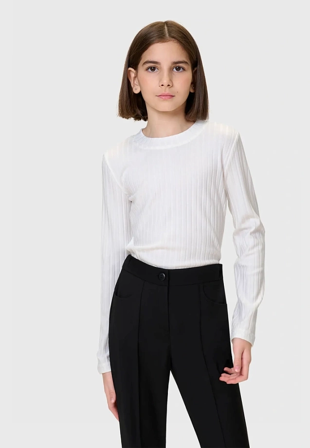 Лонгслив базовый в цвете: Молочный Ole! Twice - фото 10