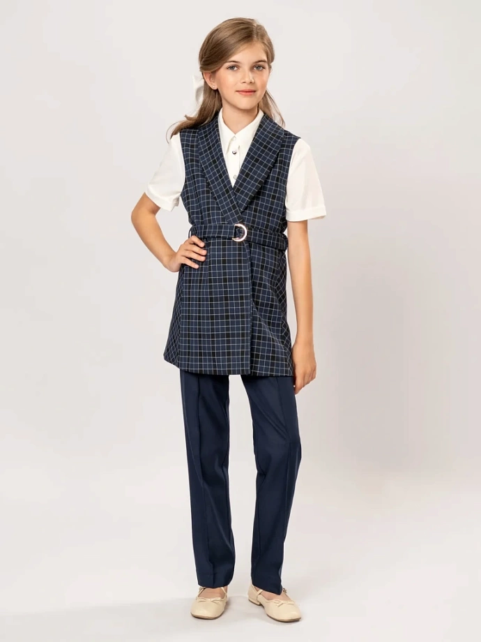 Рубашка укороченная с декоративными пуговицами в цвете: Белый Ole! Twice - фото 7