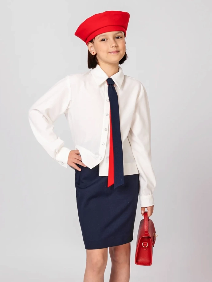 Юбка-карандаш из трикотажа "джерси" в цвете: Синий Ole! Twice - фото 4