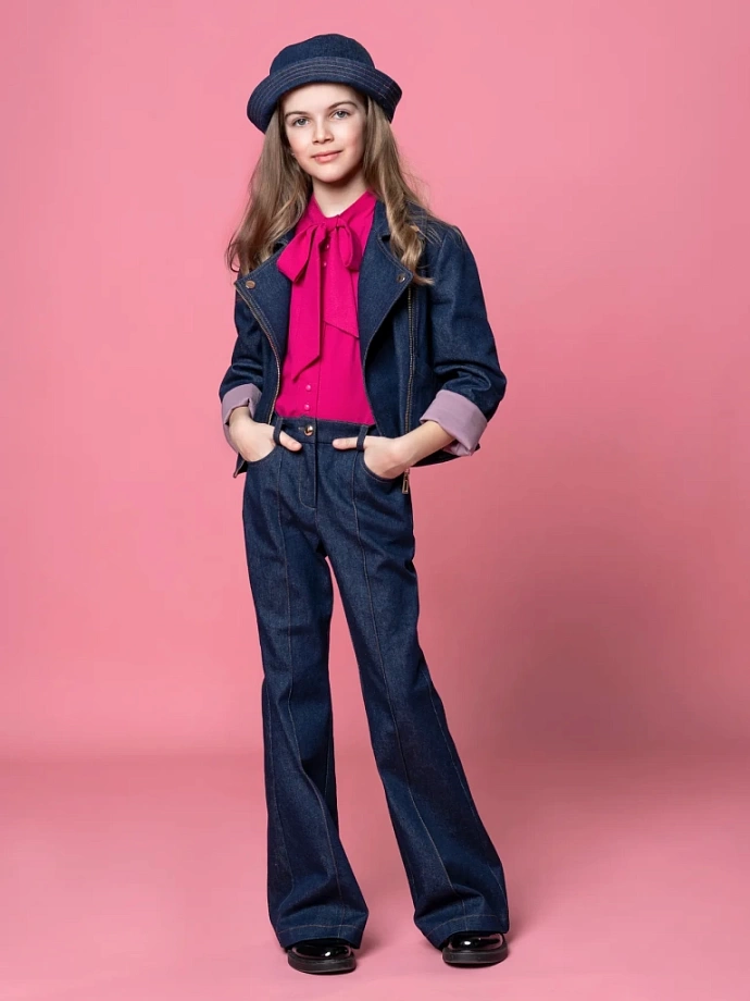 Джинсы клеш в цвете: Темно-синий Ole! Twice - фото 2