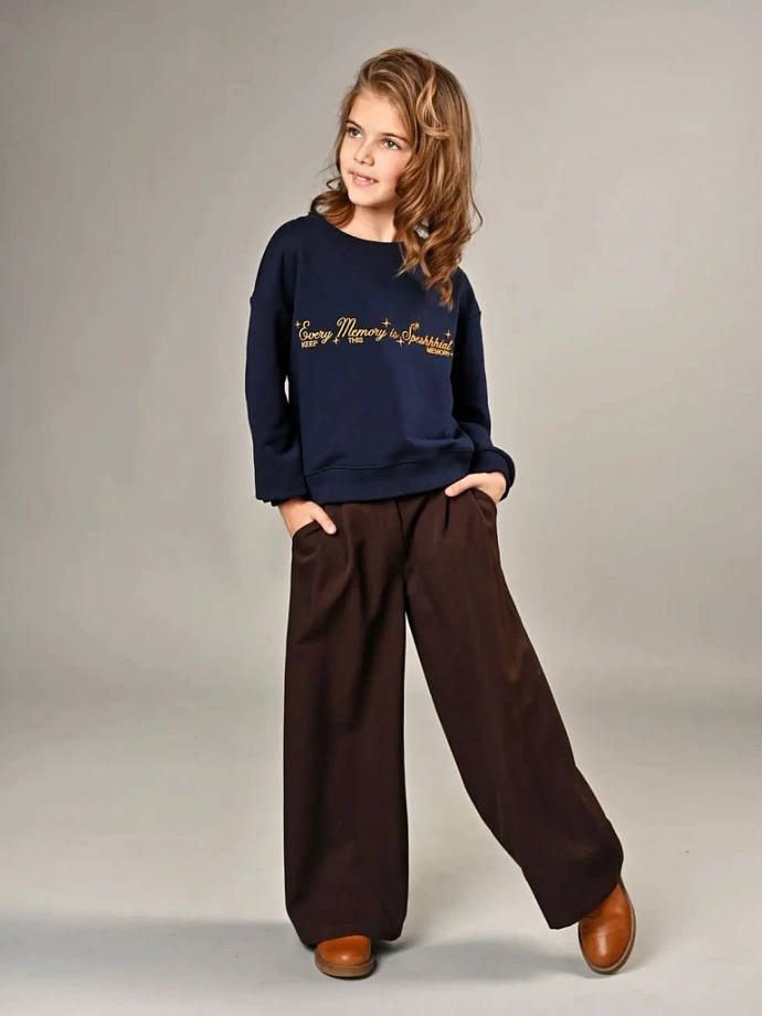 Брюки школьные широкие (палаццо) в цвете:  Ole! Twice - фото 5