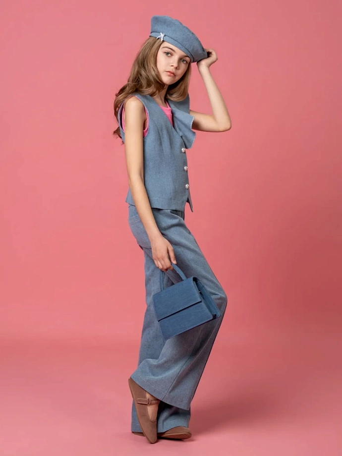 Джинсы клеш в цвете: Светло-Голубой Ole! Twice - фото 3