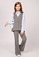 Брюки клеш со стрелками в цвете: Серый Ole! Twice - фото 3