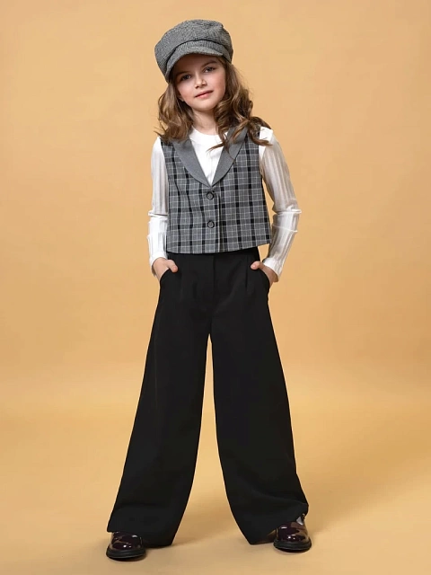 Брюки школьные широкие (палаццо)