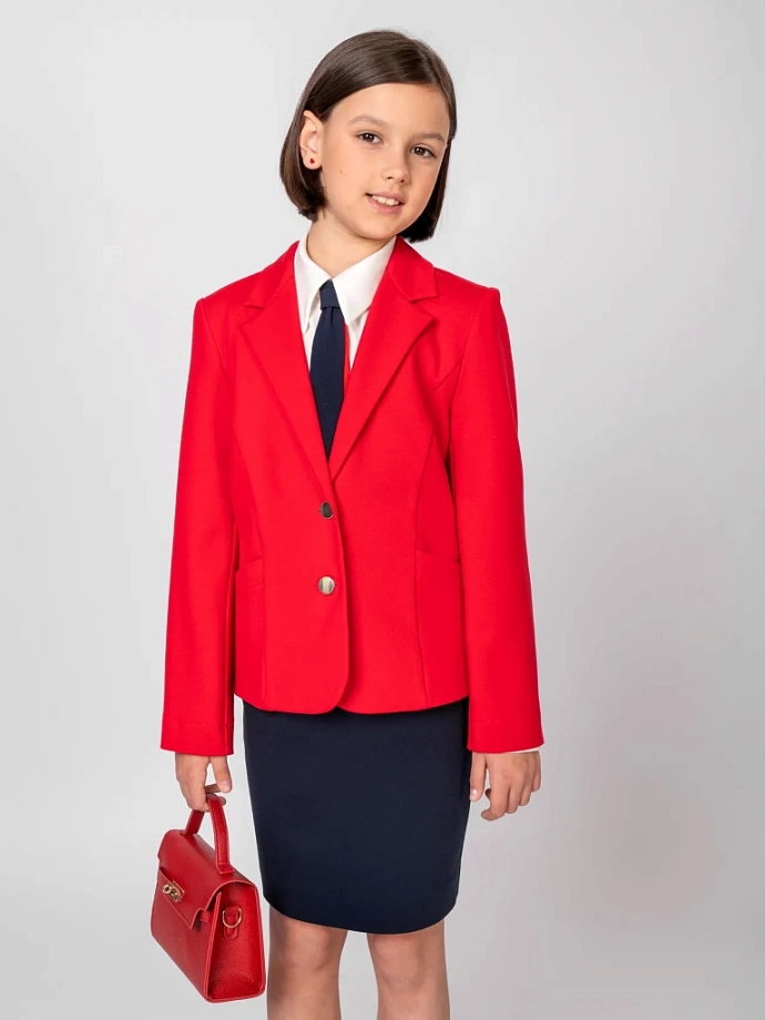 Жакет из трикотажа "джерси" в цвете: Красный Ole! Twice - фото 5