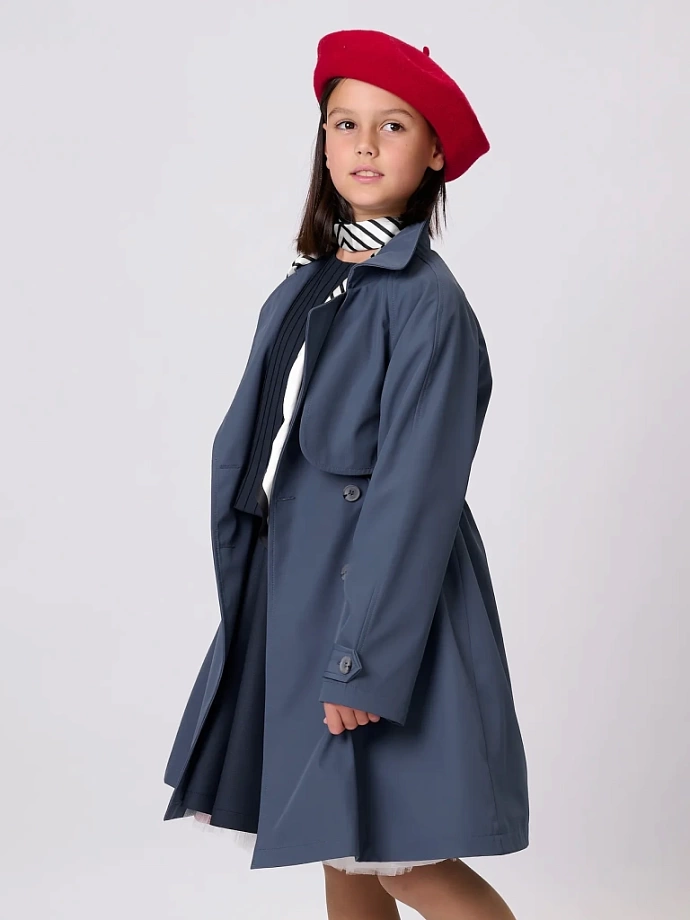 Тренч в цвете: Светло-синий Ole! Twice - фото 2