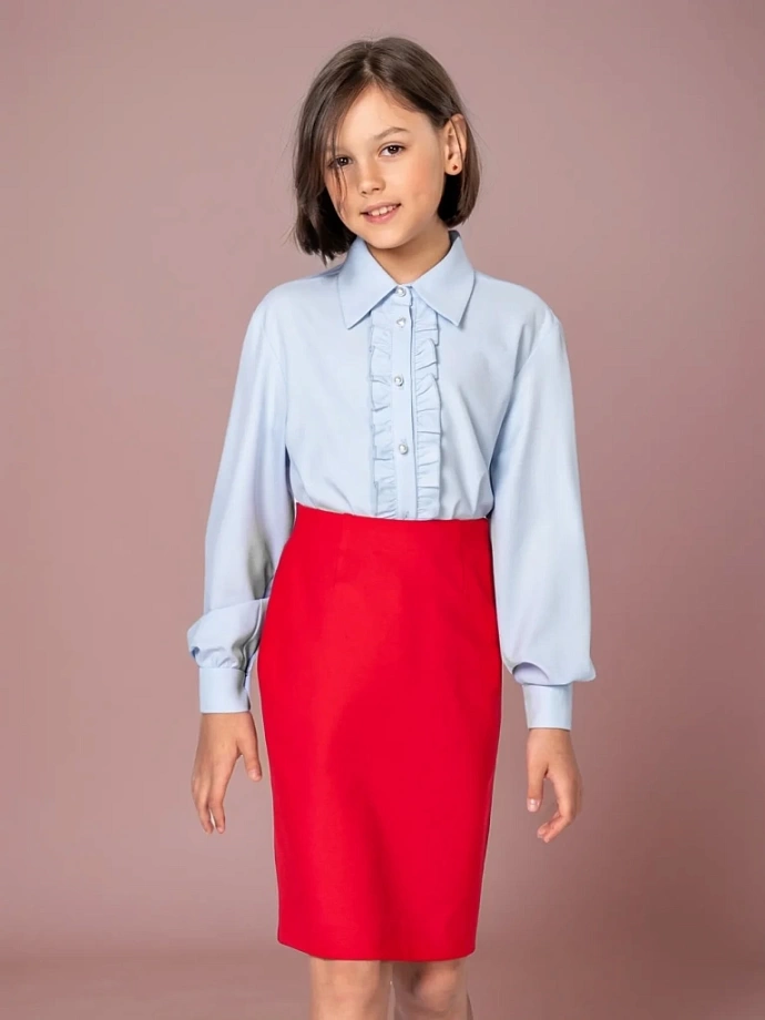 Юбка-карандаш из трикотажа "джерси" в цвете: Красный Ole! Twice - фото 1