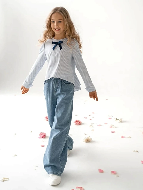 Блуза с двойной оборкой