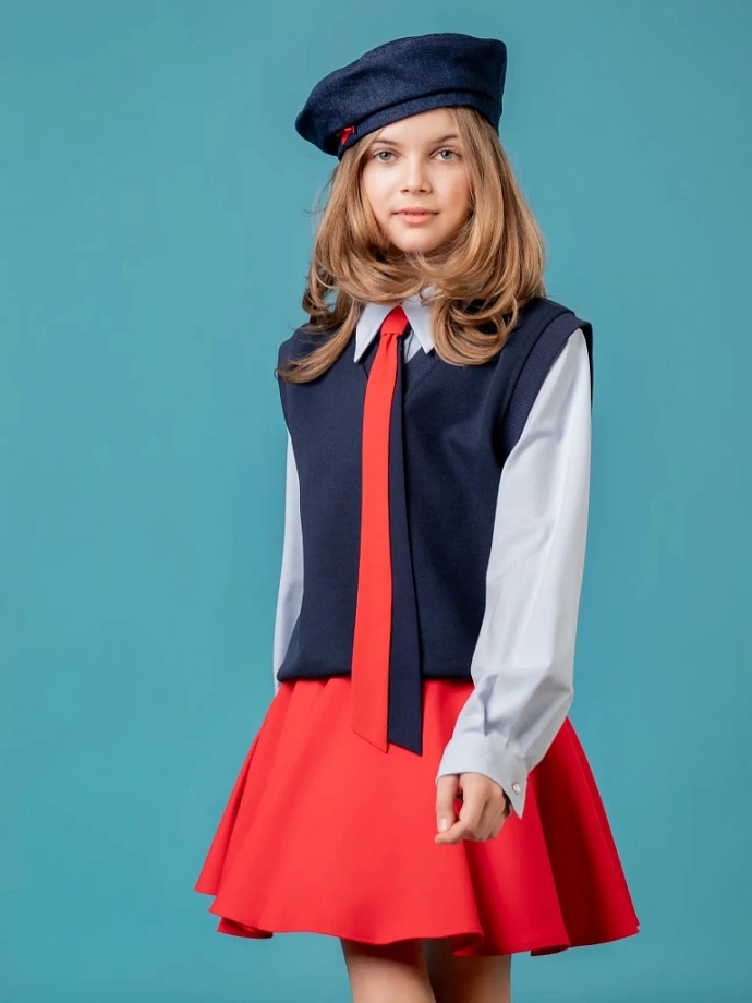 Жилет из фактурного футера в цвете: Темно-синий Ole! Twice - фото 11