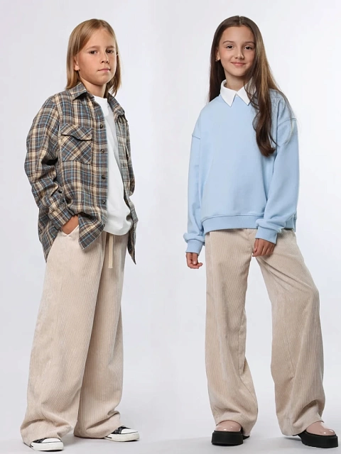 Брюки свободного кроя из вельвета Soft