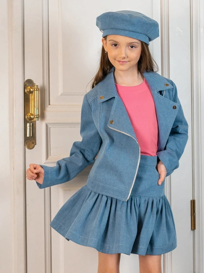 Жакет джинсовый косуха в цвете: Светло-Голубой Ole! Twice - фото 3