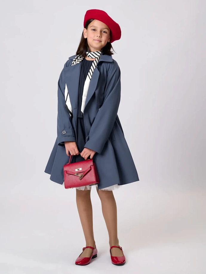 Тренч в цвете: Светло-синий Ole! Twice - фото 6