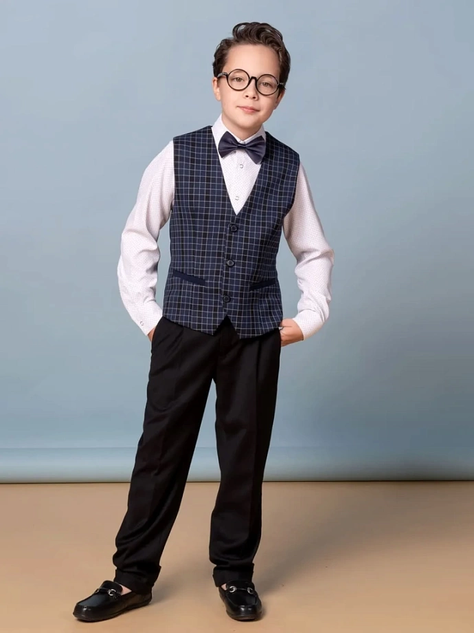 Жилет классический в цвете: Темно-синий Ole! Twice - фото 5