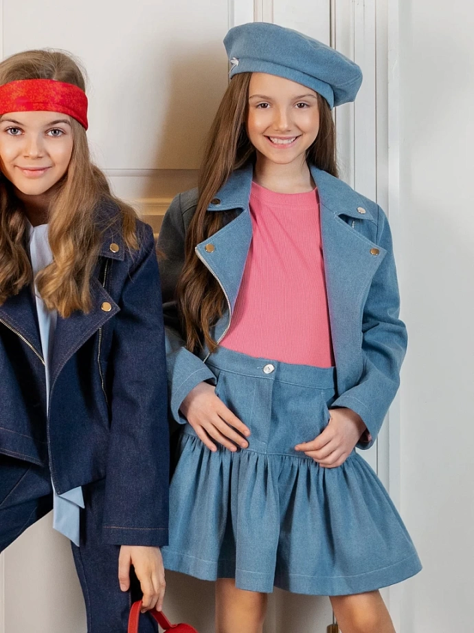 Жакет джинсовый косуха в цвете: Светло-Голубой Ole! Twice - фото 2