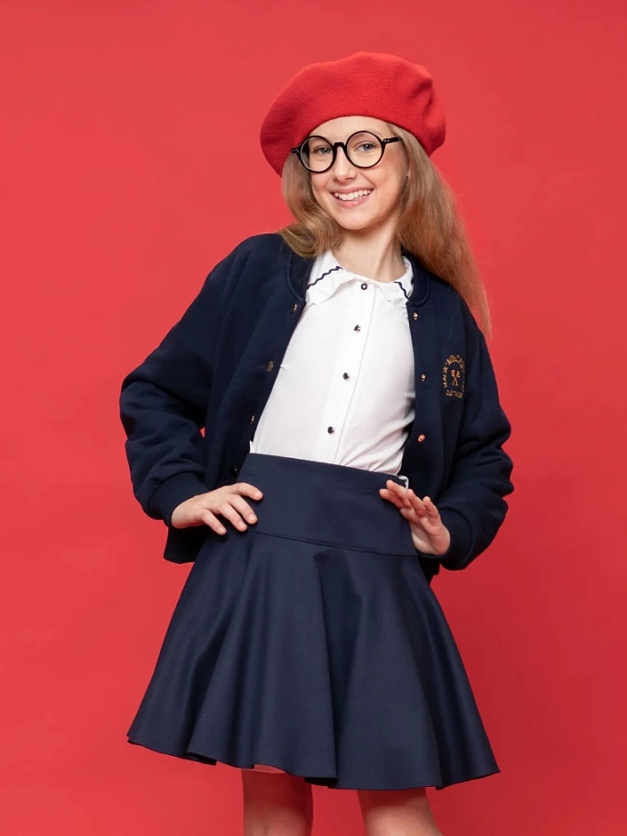 Блуза укороченная с контрастной отделкой в цвете: Белый Ole! Twice - фото 4