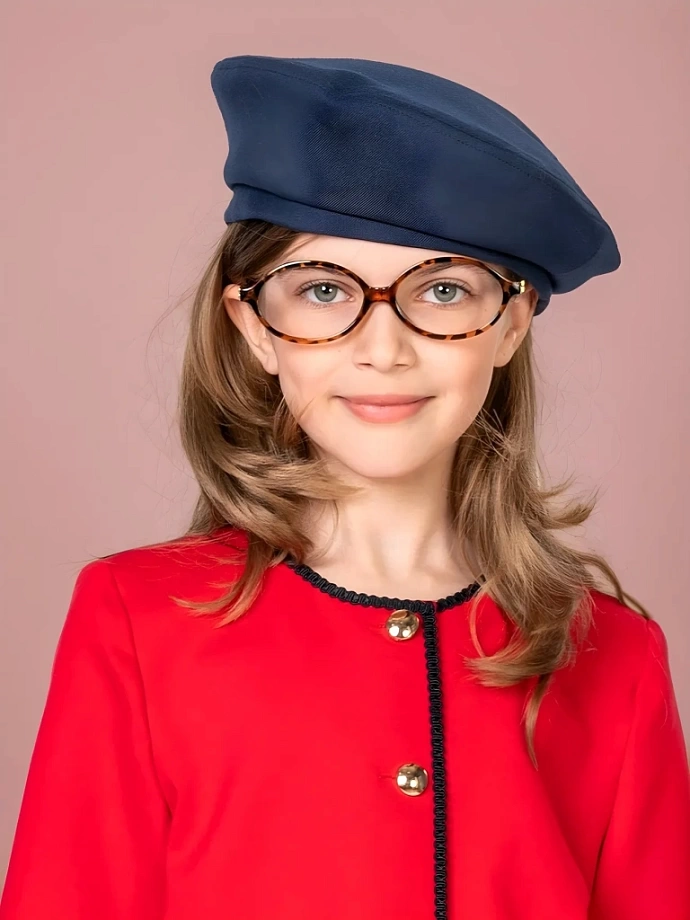 Берет из костюмной ткани в цвете: Синий Ole! Twice - фото 1