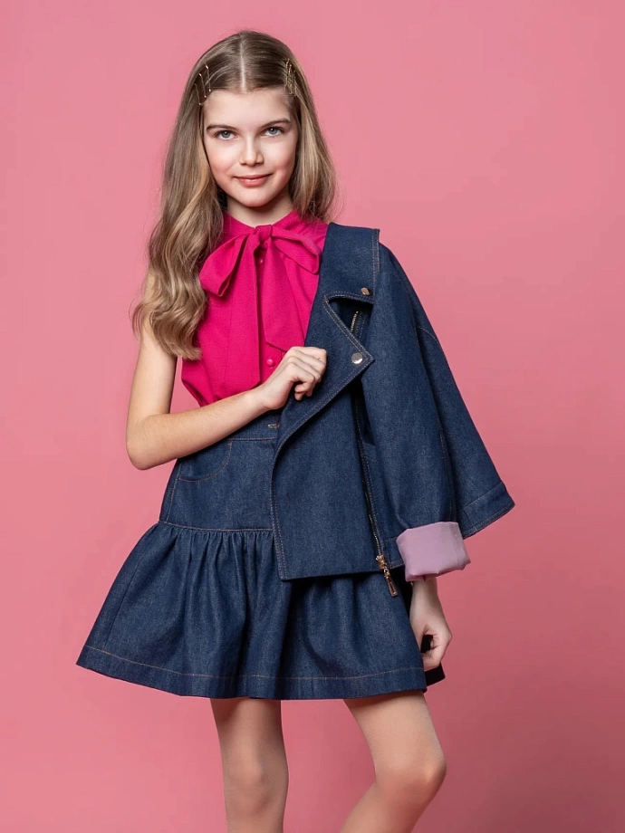 Жакет джинсовый косуха в цвете: Темно-синий Ole! Twice - фото 7