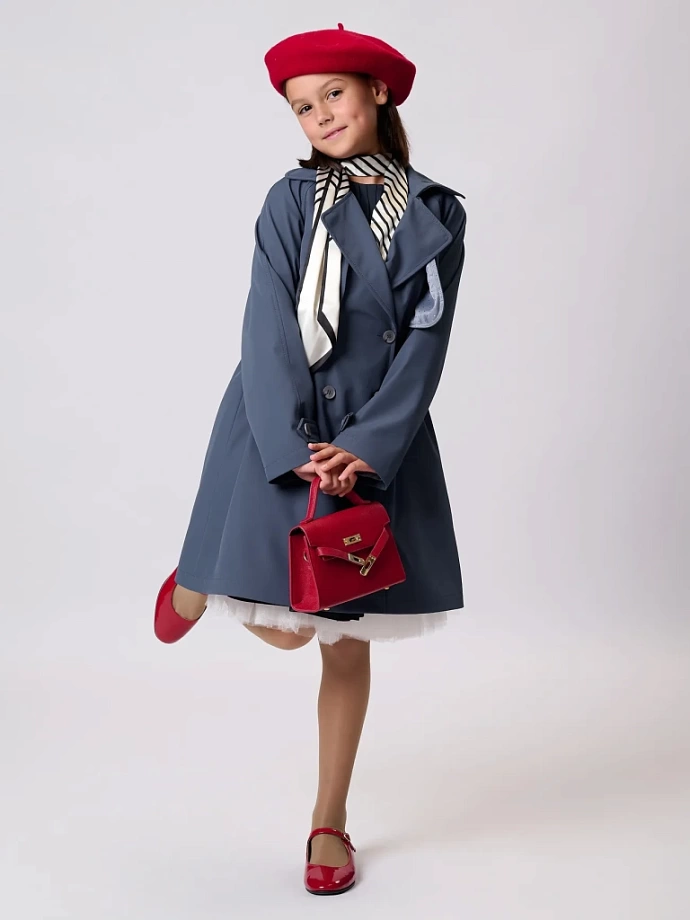 Тренч в цвете: Светло-синий Ole! Twice - фото 7