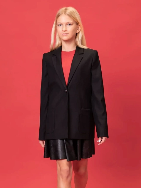 Жакет-пиджак прямого кроя