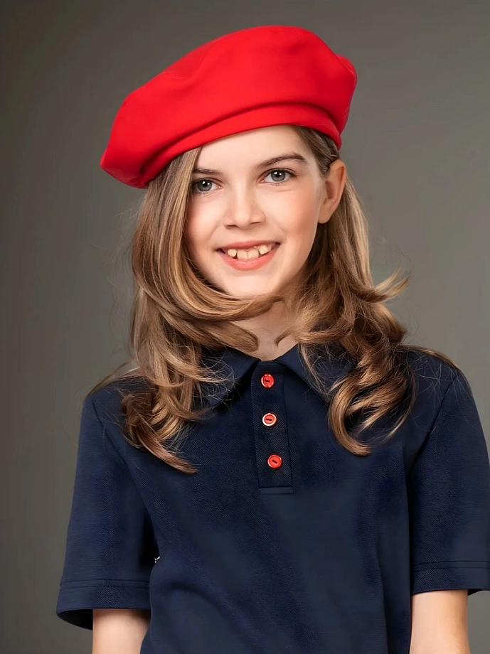 Берет из костюмной ткани в цвете: Красный Ole! Twice - фото 1