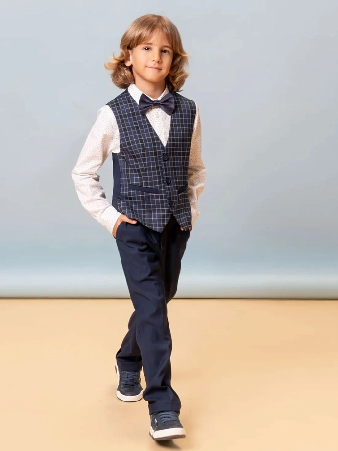 Жилет классический в цвете: Темно-синий Ole! Twice - фото 3