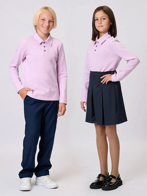 Поло с длинным рукавом унисекс